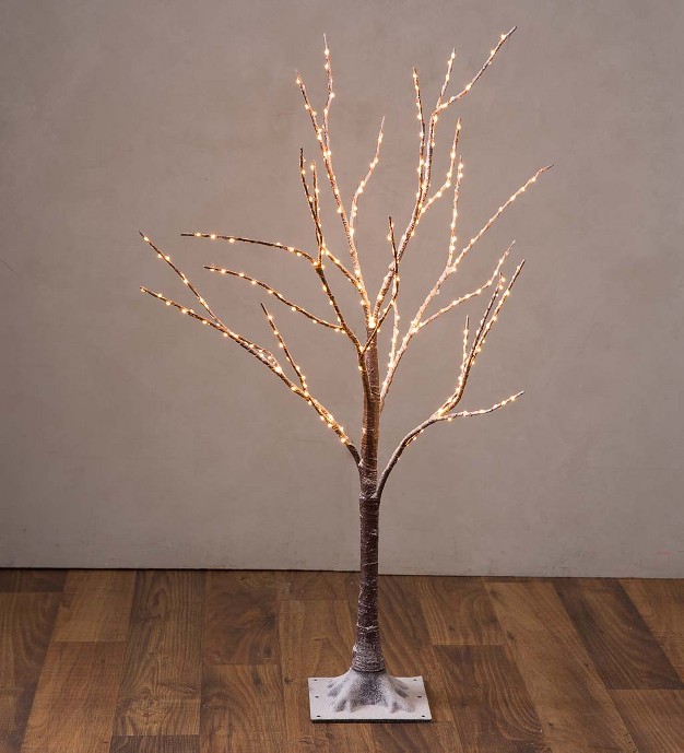 Plow and Hearth - Small Indoor / Outdoor Birch Tree With 300 Warm White Lights