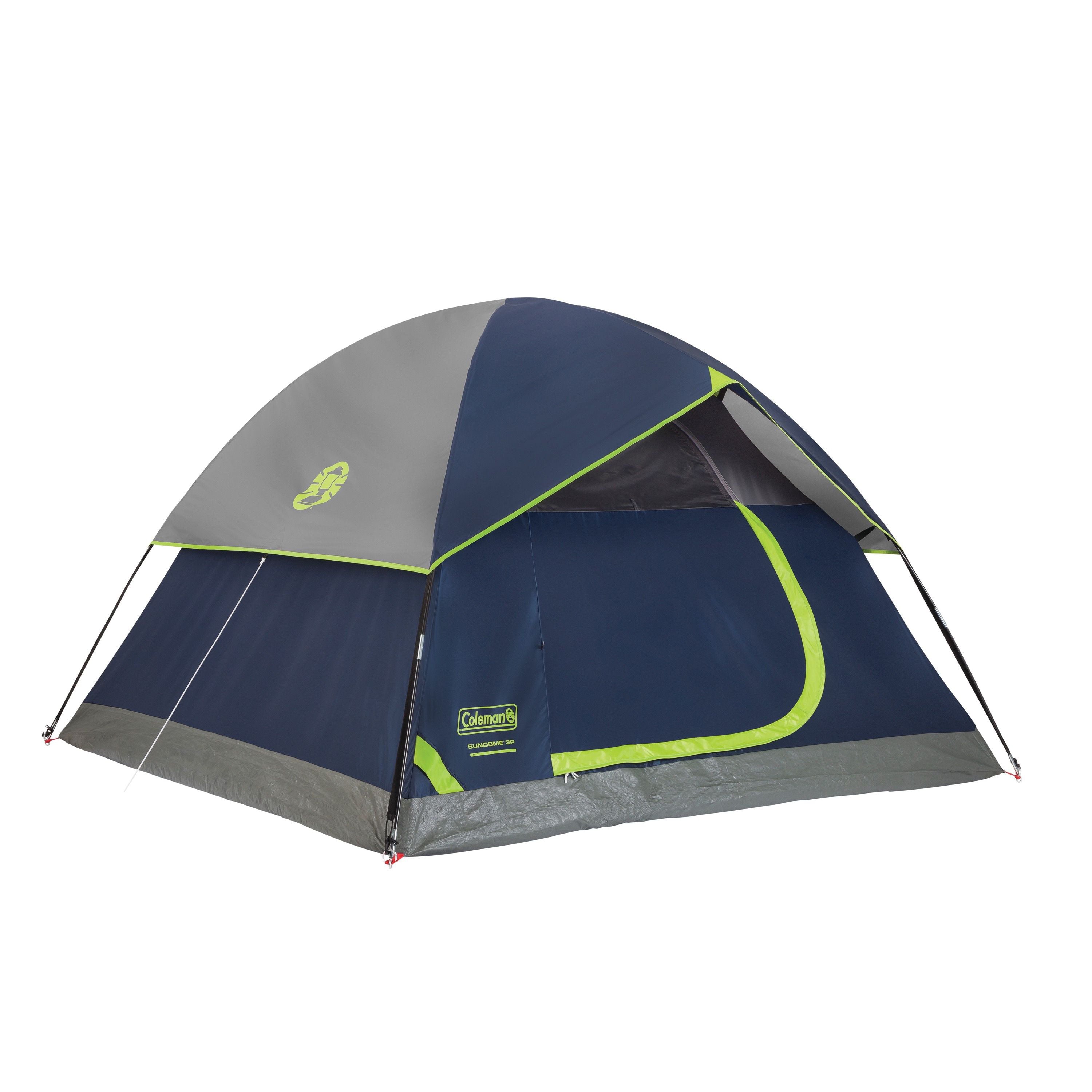 Coleman Sundome 4-Person Camping Tent， 1 Room， Blue