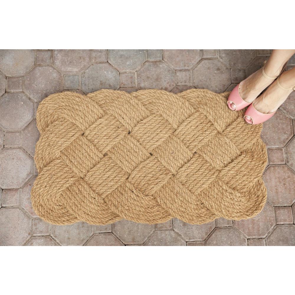 Entryways Hand woven Knot ical Coconut Fiber Doormat