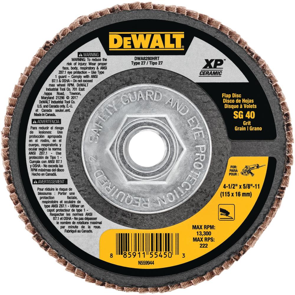 DEWALT Flap Disc 4 1/2