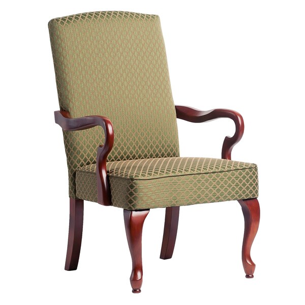 Copper Grove Casalis Cherry Finish Gooseneck Accent Chair