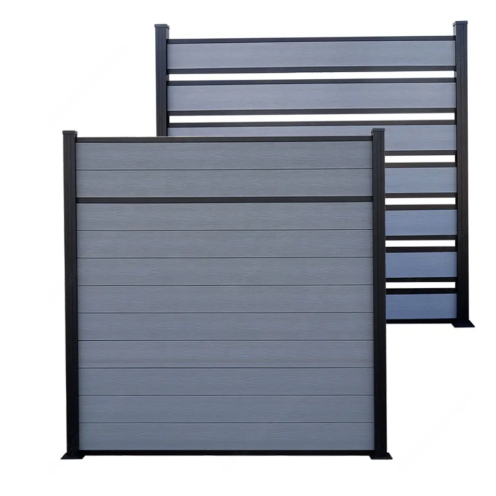 Standard 6x6 Fence Panels Aluminium Post Newly Design Fencing System Gate Price Decorative Panel Fence High Quality USA WPC