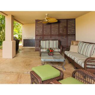 Modinex 4 ft. x 2 ft. Espresso Brown Decorative Composite Fence Panel in Bamboo Design USAMOD2E