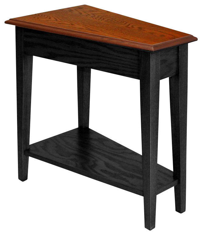 Leick Furniture Favorite Finds Recliner Wedge Table in Medium Oak   Transitional   Side Tables And End Tables   by Homesquare  Houzz