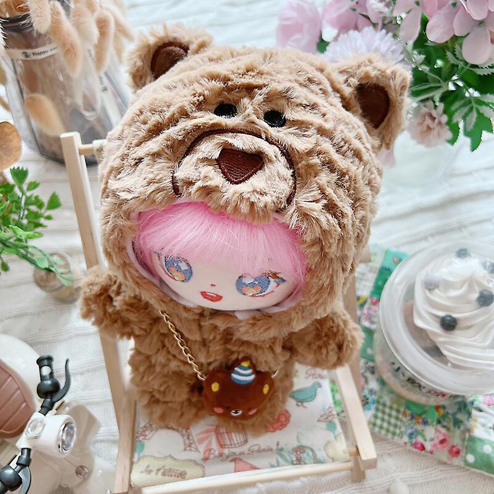 20cm Plush Doll Clothes Animal Pattern Onesie Dress Up