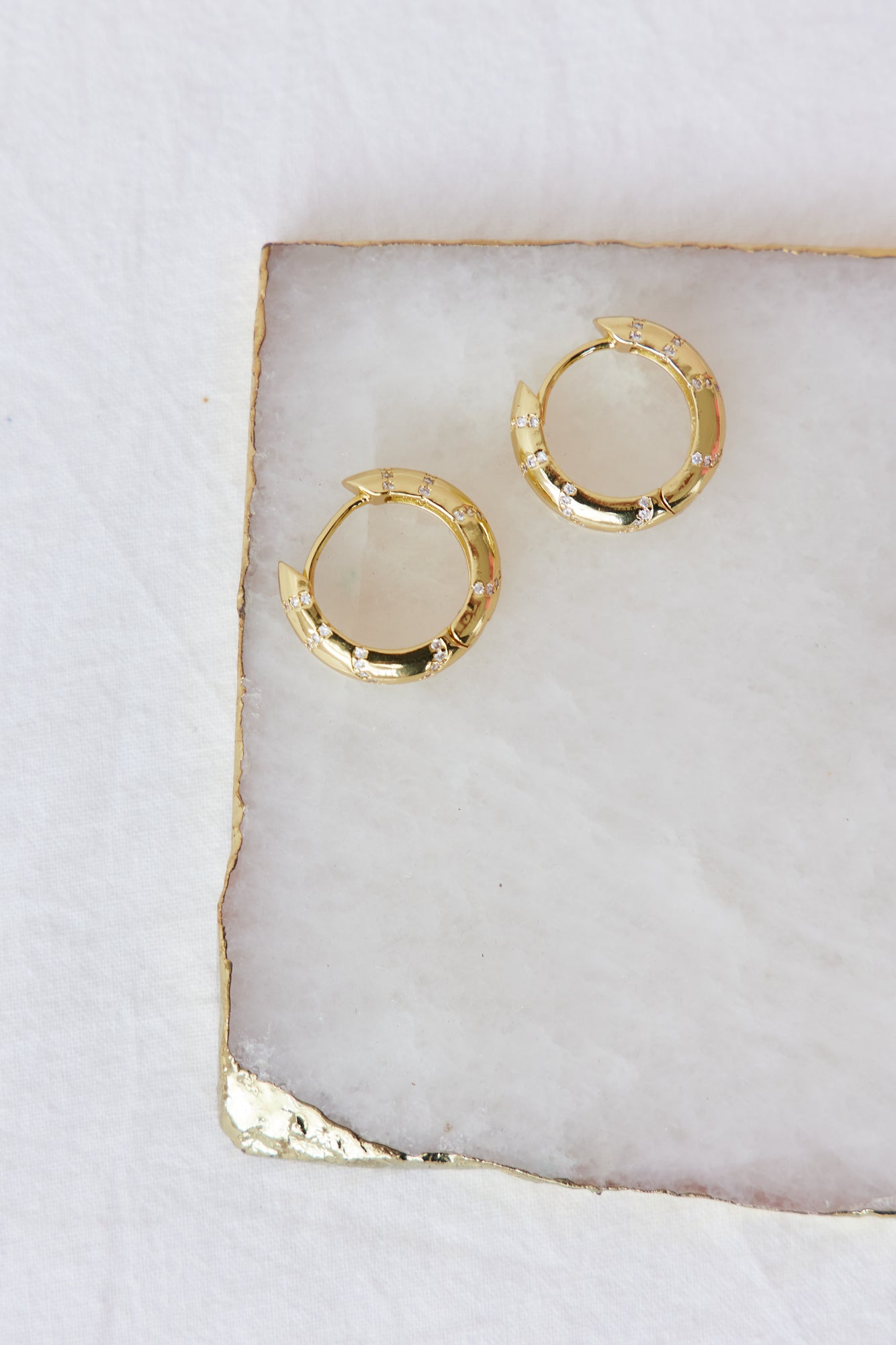 18K Gold Plated Bold Lines Earrings