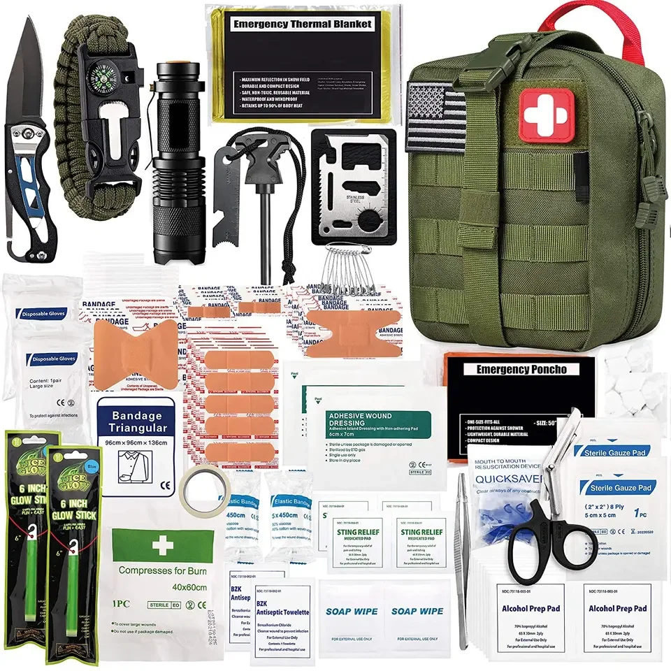 Manufacturer First Aid Emergency Medical Outdoor Survival Kit First Aid Kits Emergency Camping Equipment Survival First Aid Kit