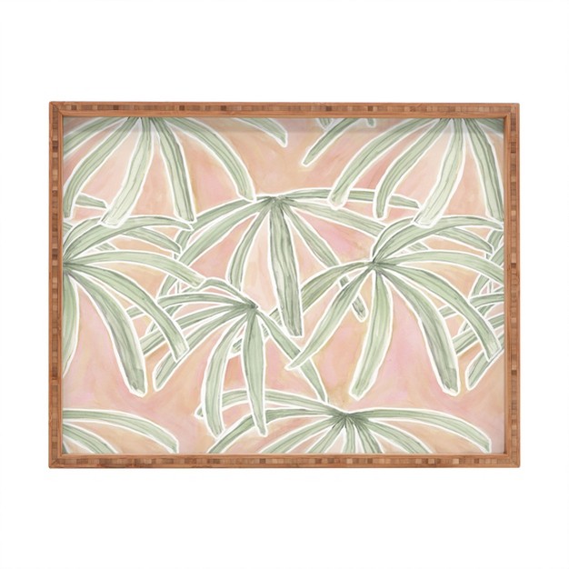 Jacqueline Maldonado Boho Palms Rectangle Bamboo Tray Deny Designs