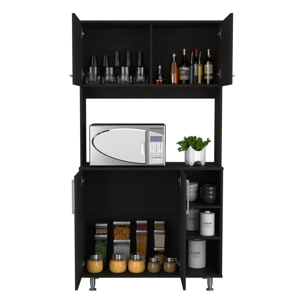 Depot E-Shop Malta Kitchen Pantry Cabinet Black