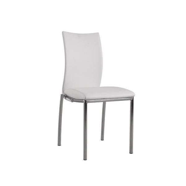 White Modern Side Dining Chair Set of 2 Pieces