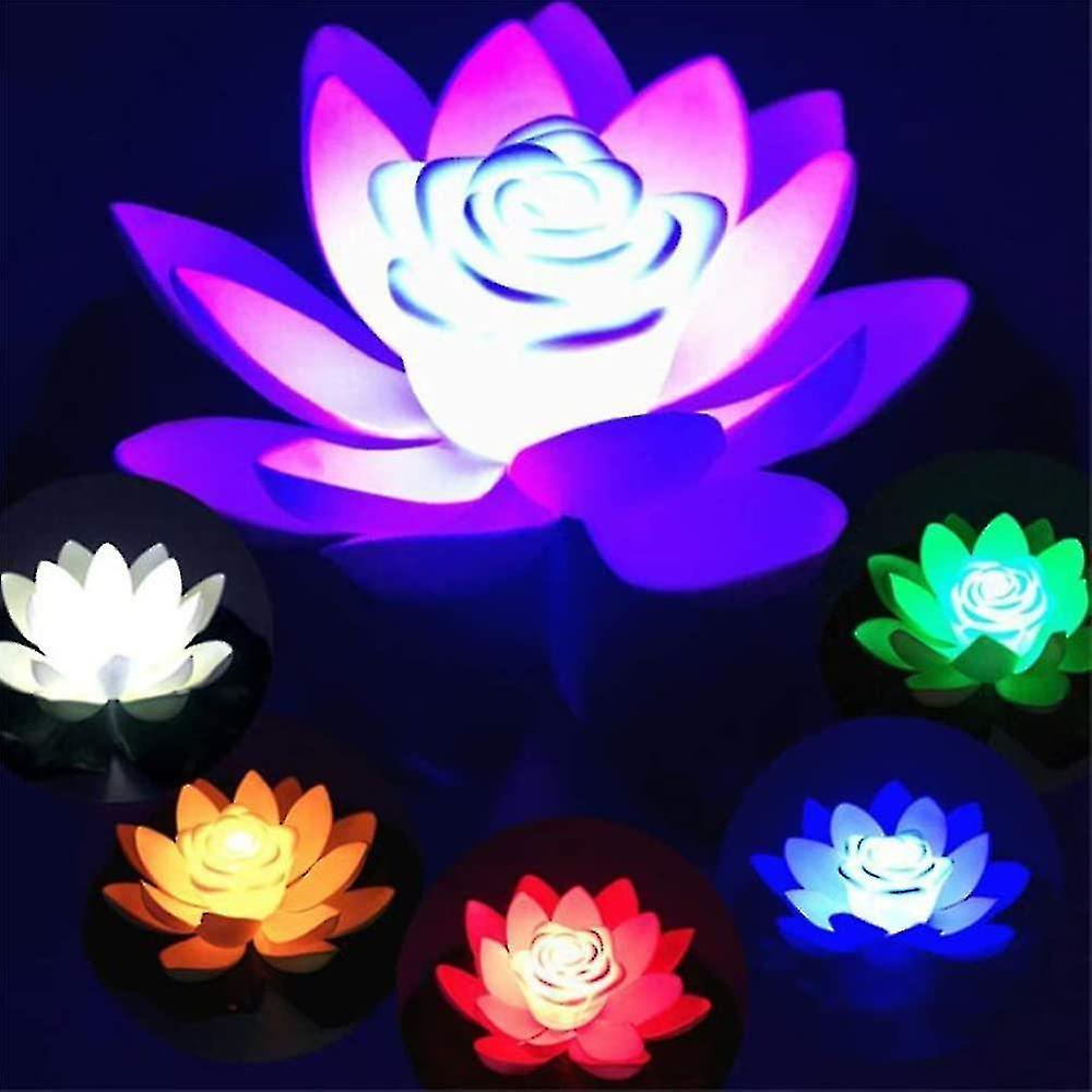 Solar Light 18cm Led Lotus Lantern Water Lantern Floating Lantern Solar Lights For Outdoor Waterproo