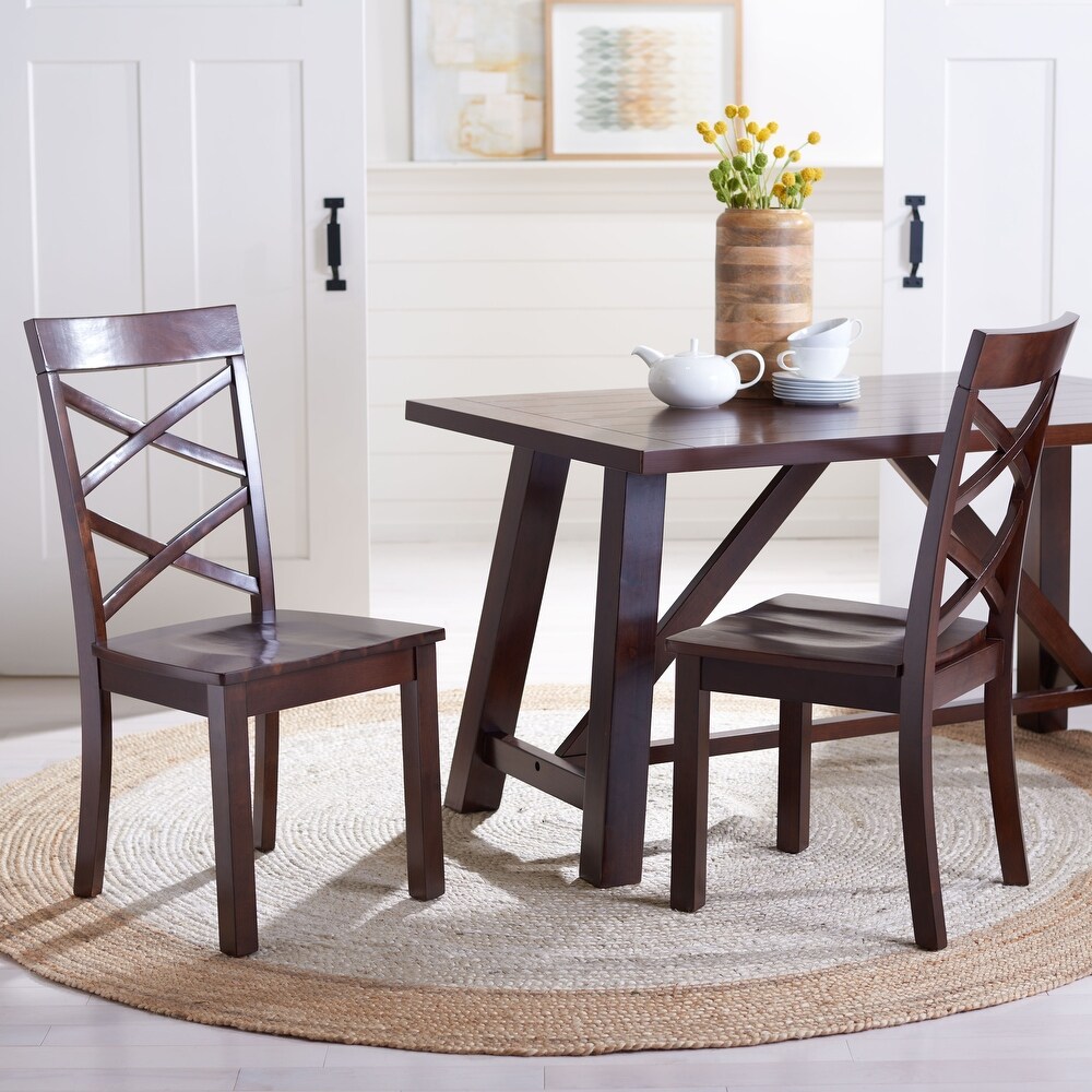 SAFAVIEH Ainslee Brown Rectangle Dining Table   57\