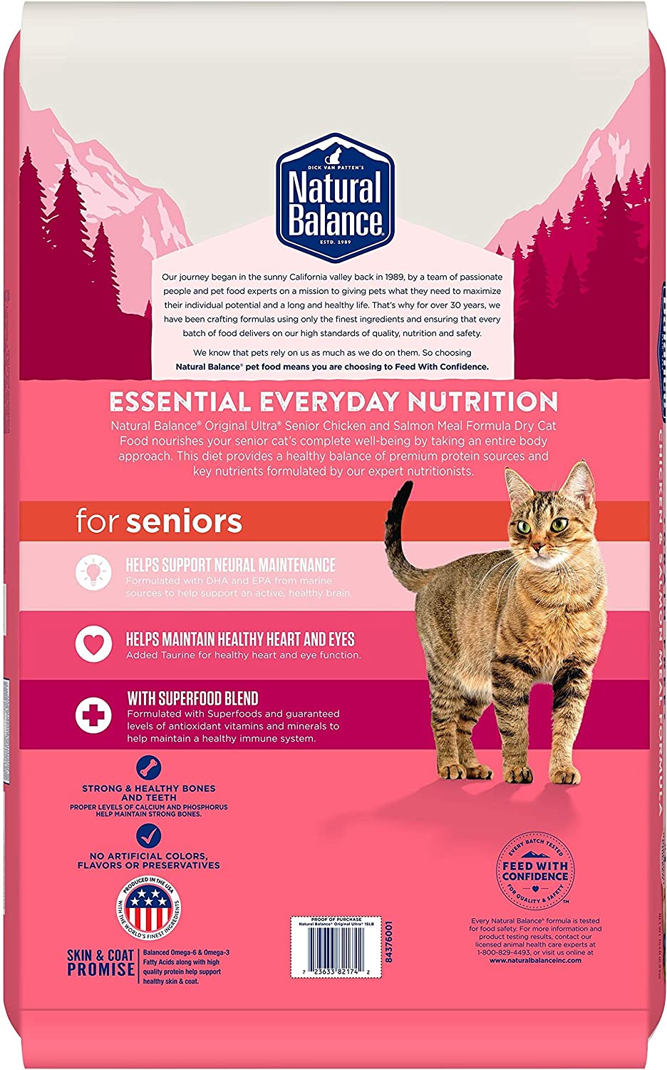 Natural Balance Original Ultra Indoor Chicken and Salmon Meal Dry Cat Food 15 Pound (Pack of 1)