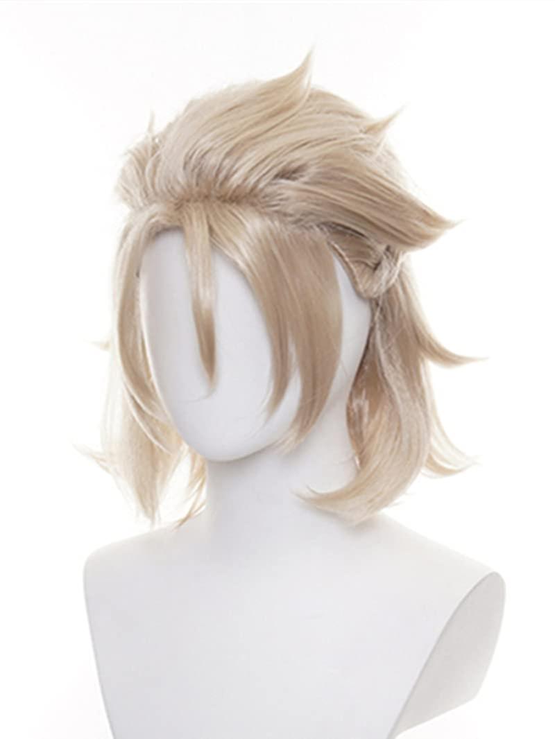 Gold Brown Fluffy Plush Wig For Cosplay Albedo Anime Wigs Halloween Costume Wigs Golden/brown -