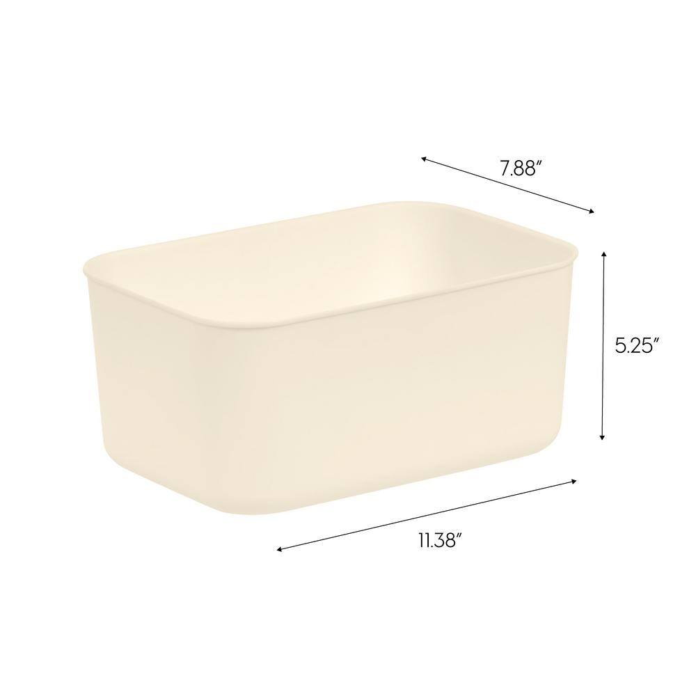 IRIS 6.5 Qt. Nestable Storage Organizer Bin Small Pack of 4 552111