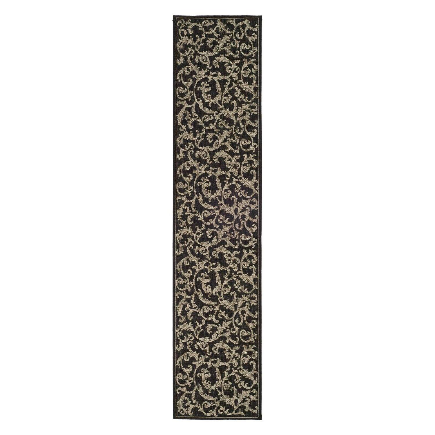 SAFAVIEH Courtyard Kevin Floral Indoor/Outdoor Area Rug Natural/Brown， 710 x 710 Square