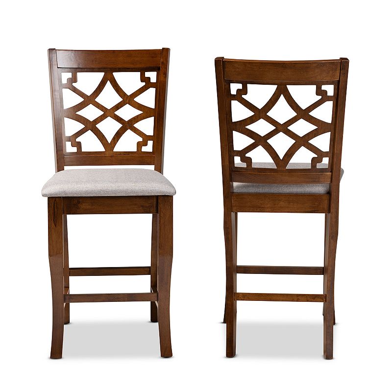 Baxton Studio Nisa Counter Stool 2-piece Set