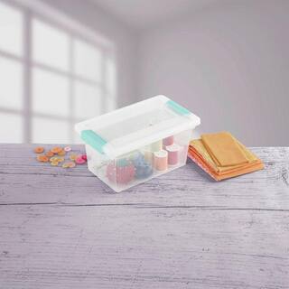 Sterilite 19628604 Medium Clip Box Clear Storage Tote Container with Lid 4 x 19628604