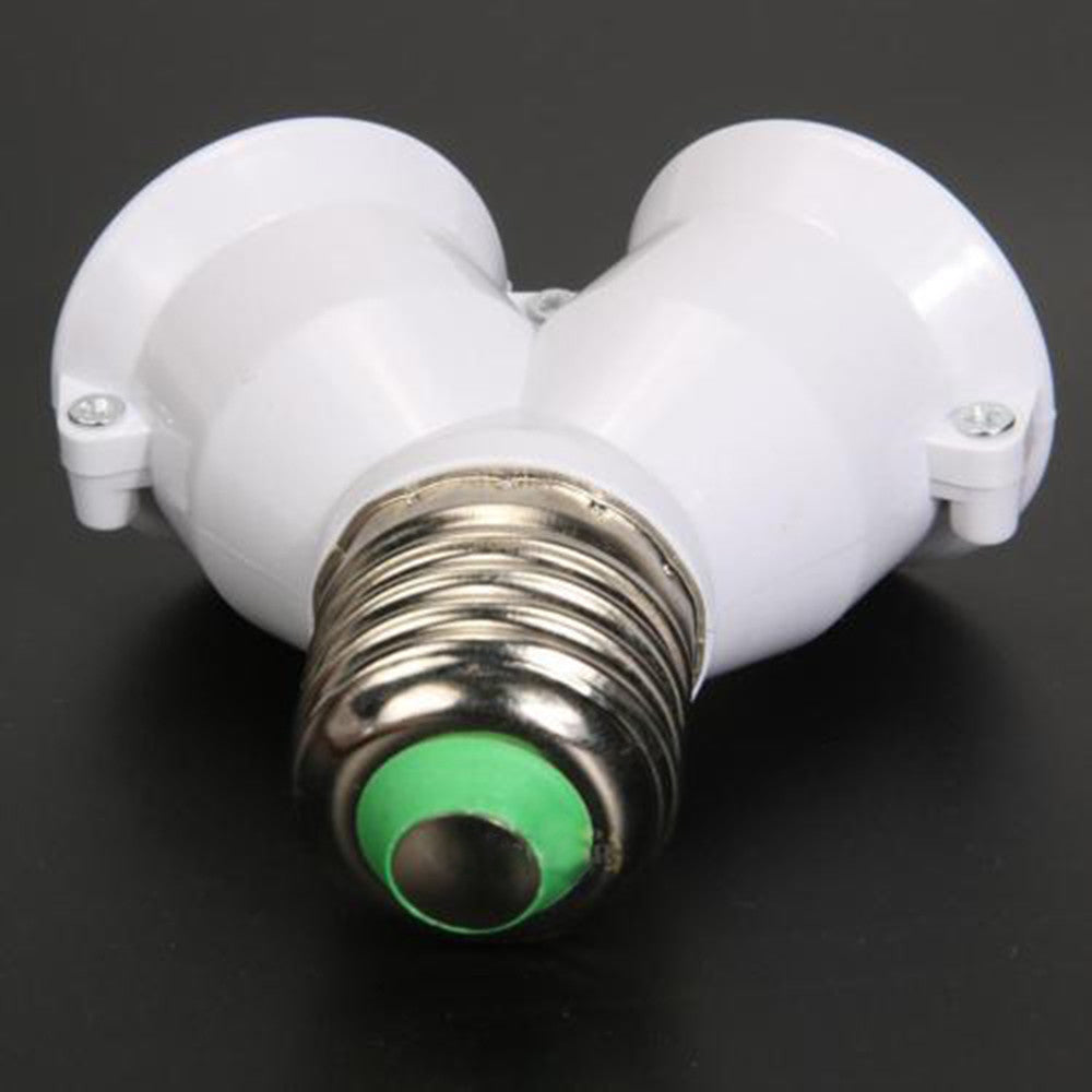 2 in 1 E27 to 2 E27 Lamp Socket Splitter Adapter Light Bulb Base Stand Holder Led lights for bedroom outdoor floor lamp pendant DIY Wedding Party Bedroom Terrace(Multicolor)