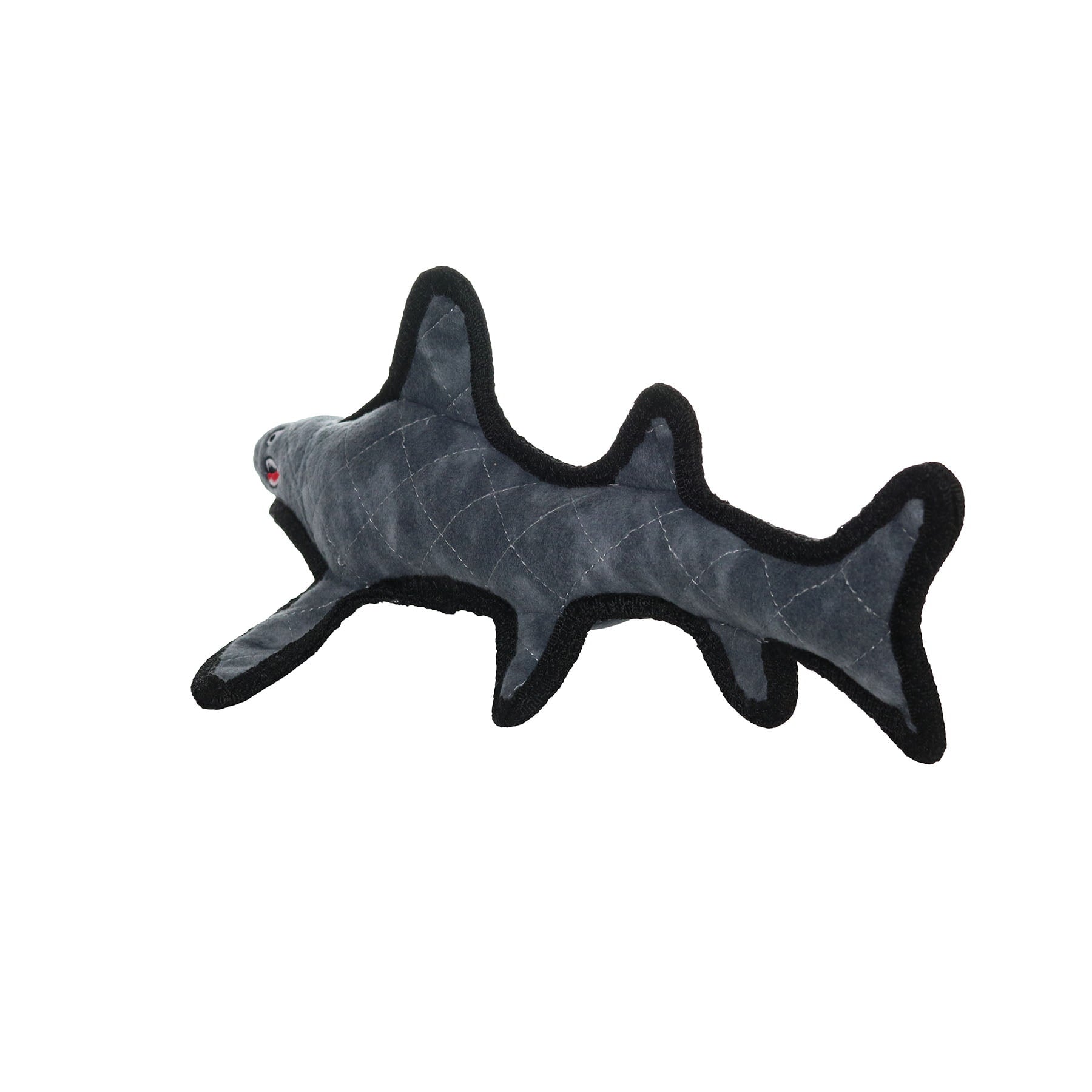 Tuffy's Ocean Creature Shark Durable Dog Toy with Squeaker， Gray