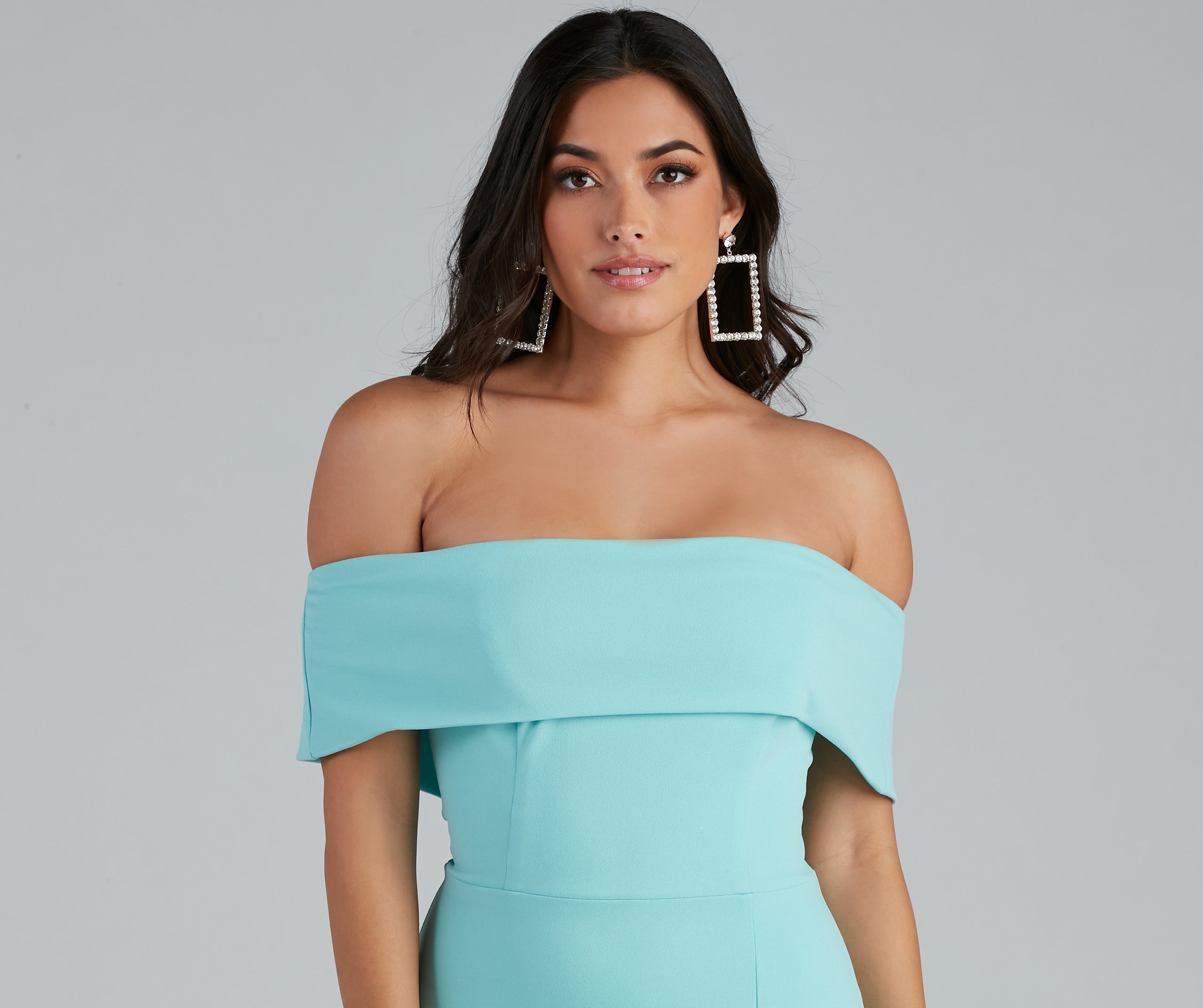 Coralie Off Shoulder Front Slit Dress