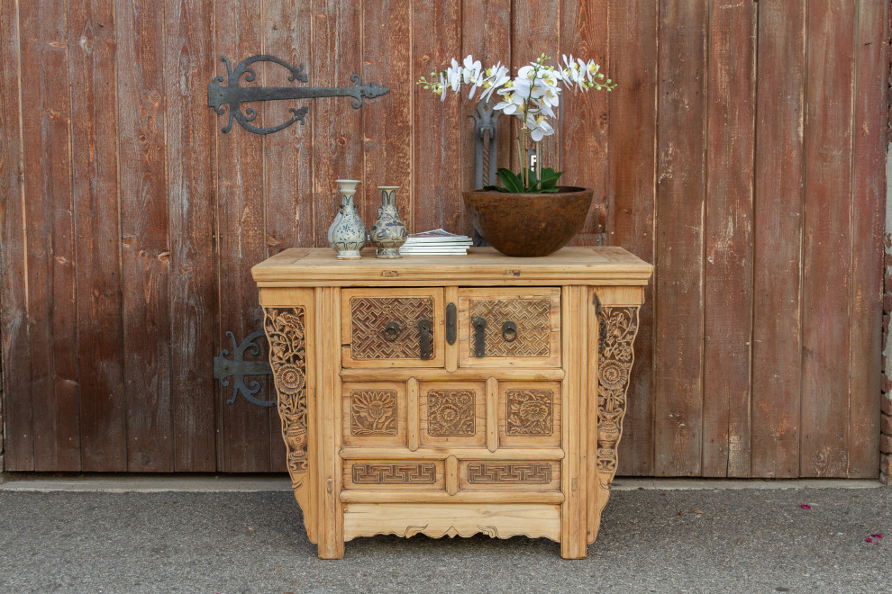 Finely Carved Asian Money Chest   Traditional   Accent Chests And Cabinets   by De cor  Houzz