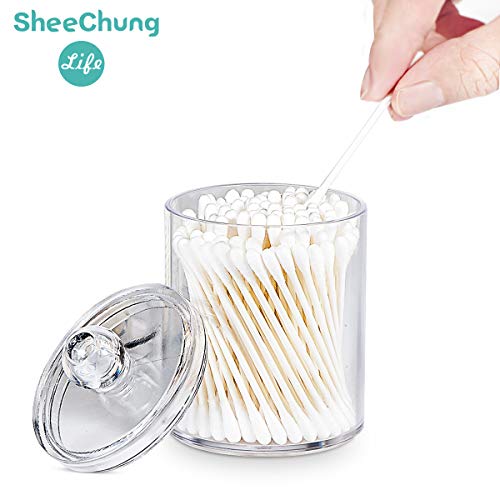 SheeChung 2 Piece Acrylic， Plastic Bathroom Apothecary Jar