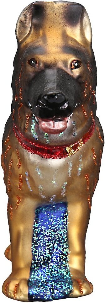 Old World Christmas German Shepherd Glass Tree Ornament