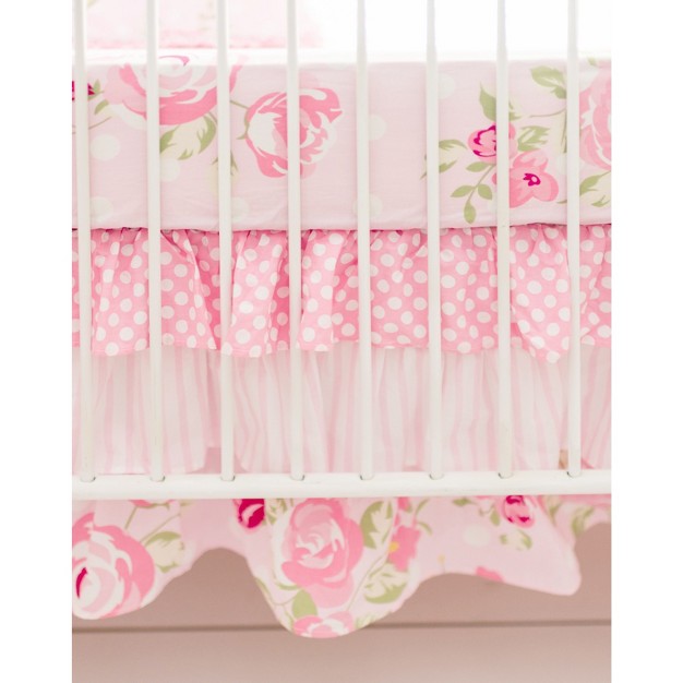 Crib Bedding Set My Baby Sam White Pink