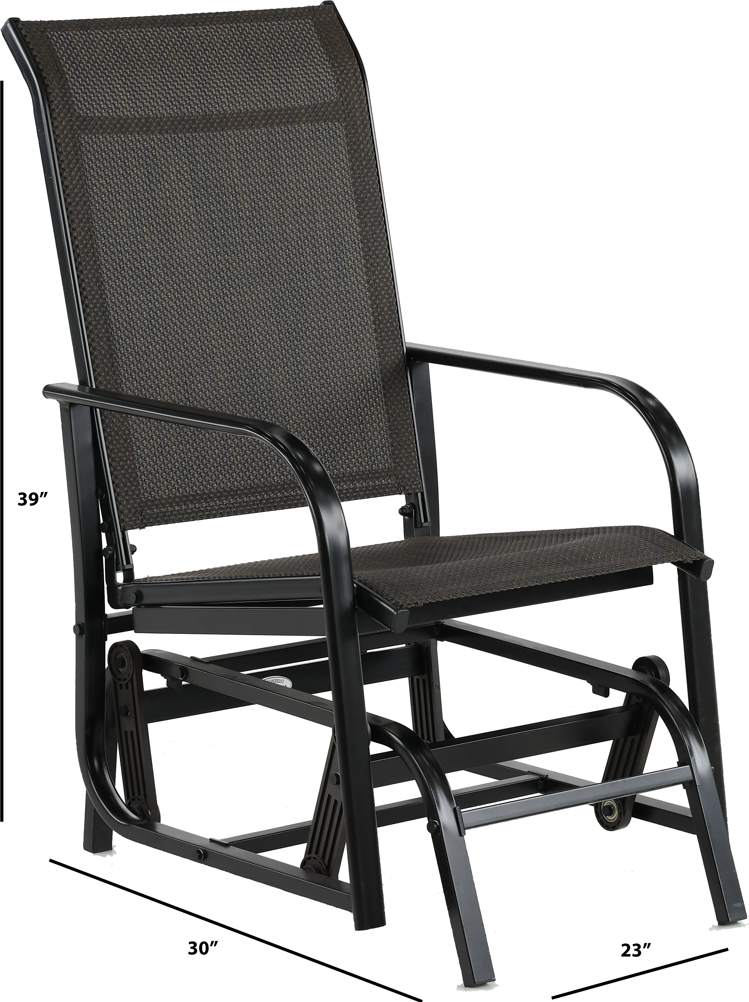 Dark Chocolate Patio One - Seat Glider Chair