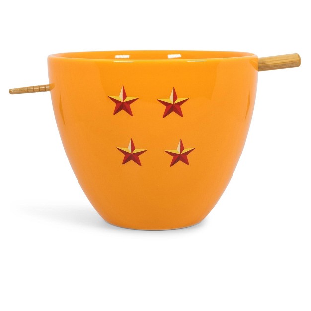 Just Funky Dragon Ball Z 4 star Ball Ceramic Noodle Bowl amp Chopsticks Set