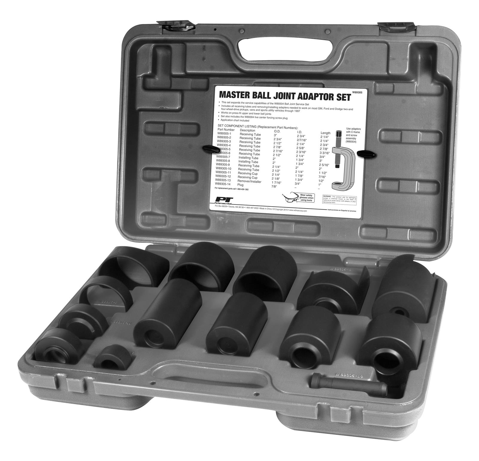 Performance Tool W89305 Performance Tool Ball Joint Adapter Sets