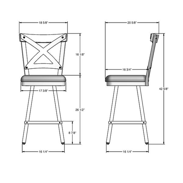 Amisco Snyder Swivel Counter and Bar Stool