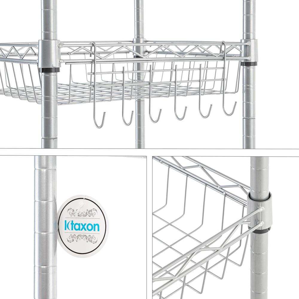 Ktaxon 6 Tier Wire Storage Shelving Rack for Garage Kitchen Bathroom,265lbs Capacity