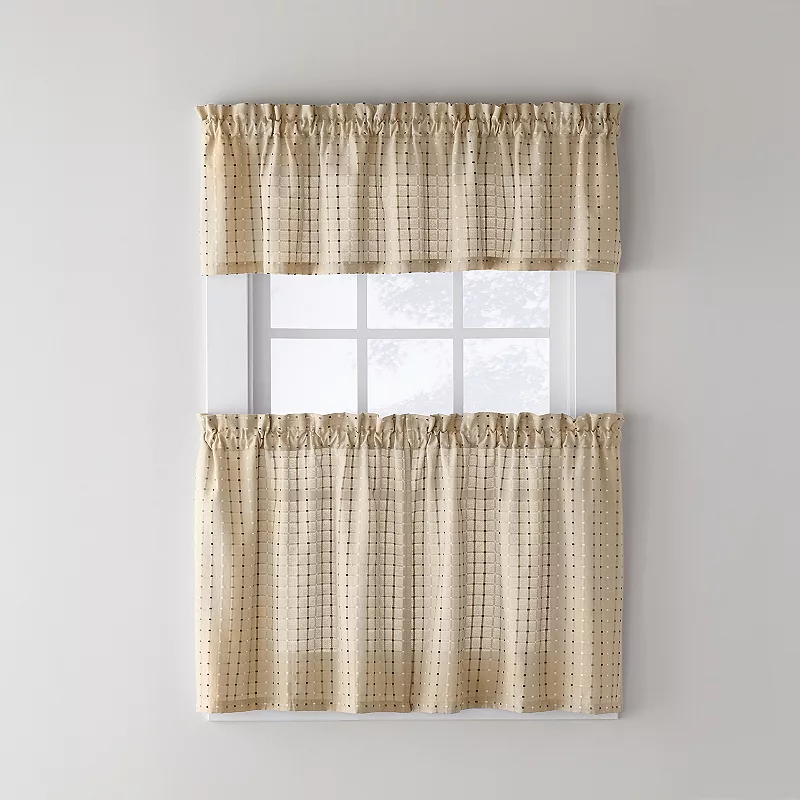 Saturday Knight， Ltd. Hopscotch Tier Curtain Pair