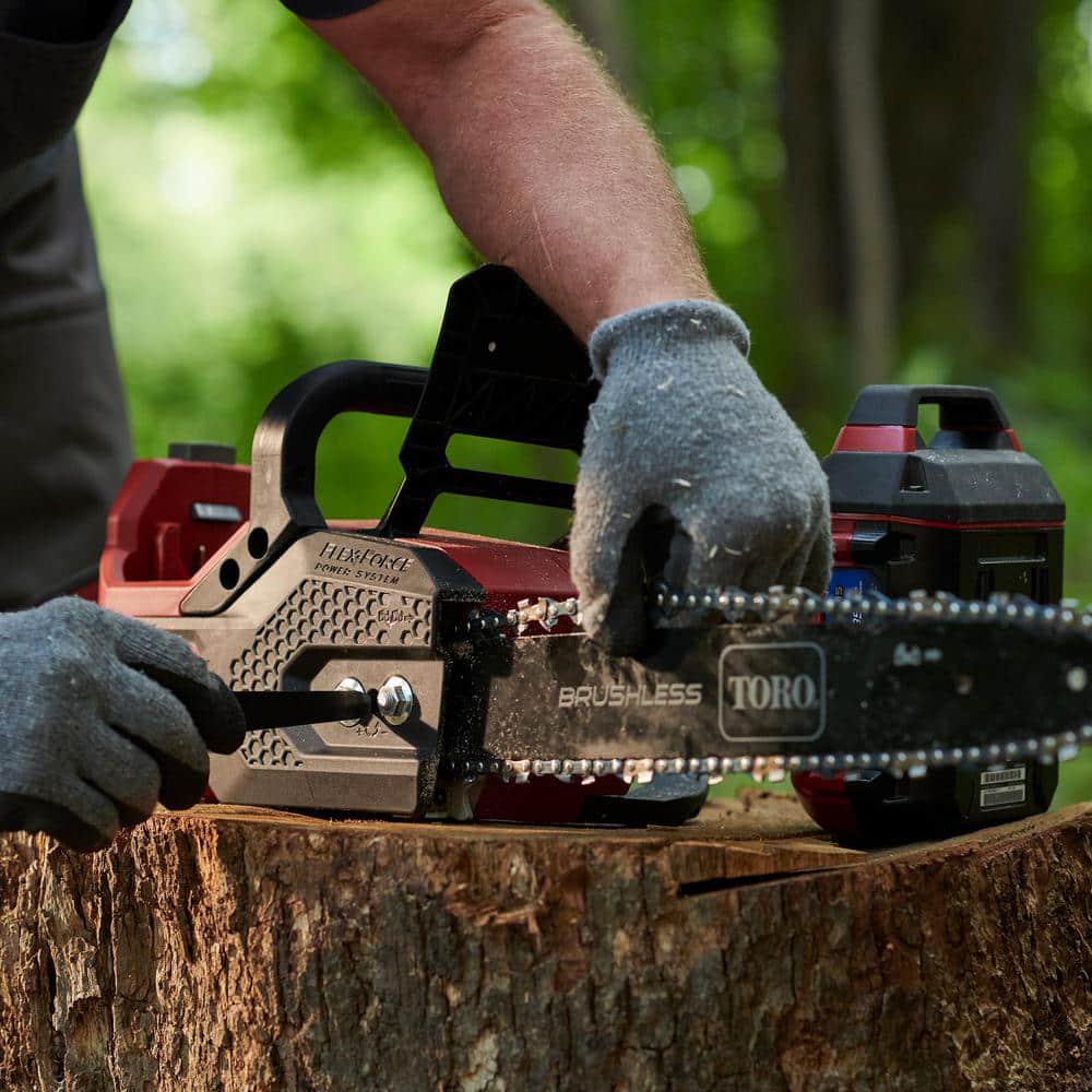 Toro 60Volt Max LithiumIon Brushless Battery 16 in Chainsaw  20 Ah Battery and Charger Included