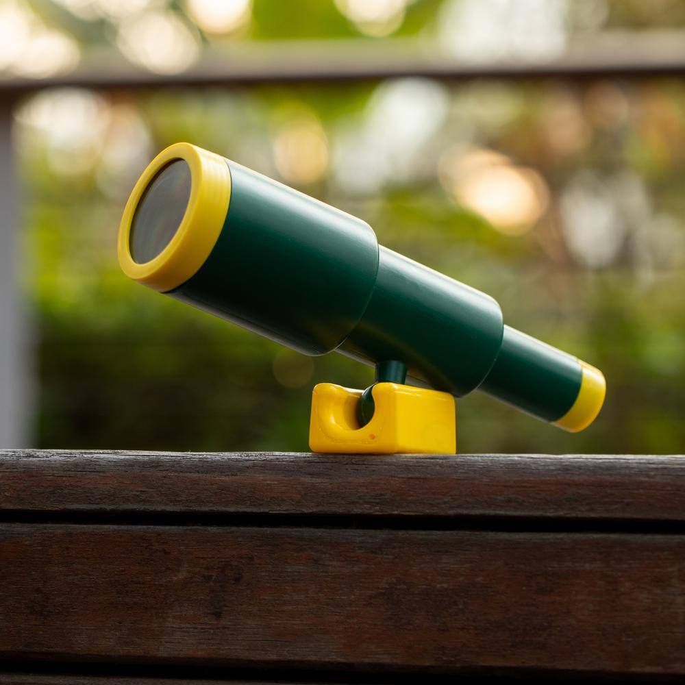 PLAYBERG Green and Yellow Plastic Outdoor Gym Playground Pirate Ship Telescope Treehouse Toy Accessories Binocular for Kids QI004562.GN