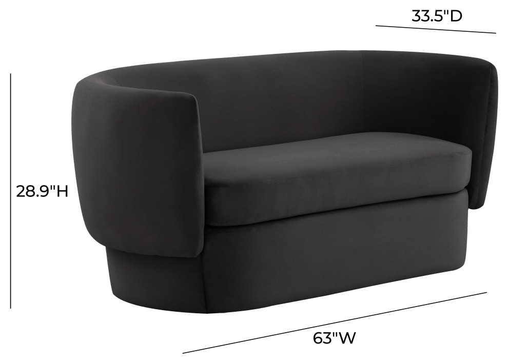 Isabella Velvet Loveseat   Contemporary   Loveseats   by TOV Furniture  Houzz