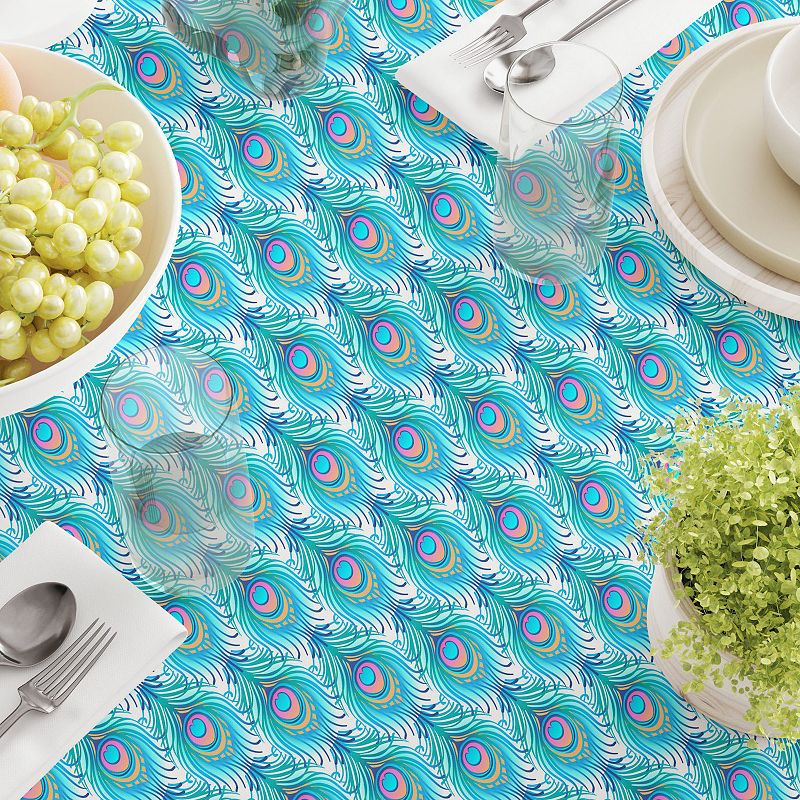 Square Tablecloth， 100% Cotton， 52x52， Floral 107