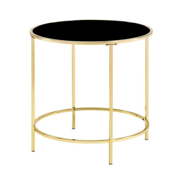 Furniture of America Llewellyn Contemporary Round 22-inch Side Table