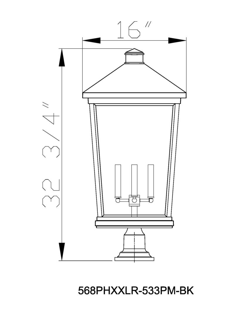 Z-Lite 568PHXXLR533PMBK