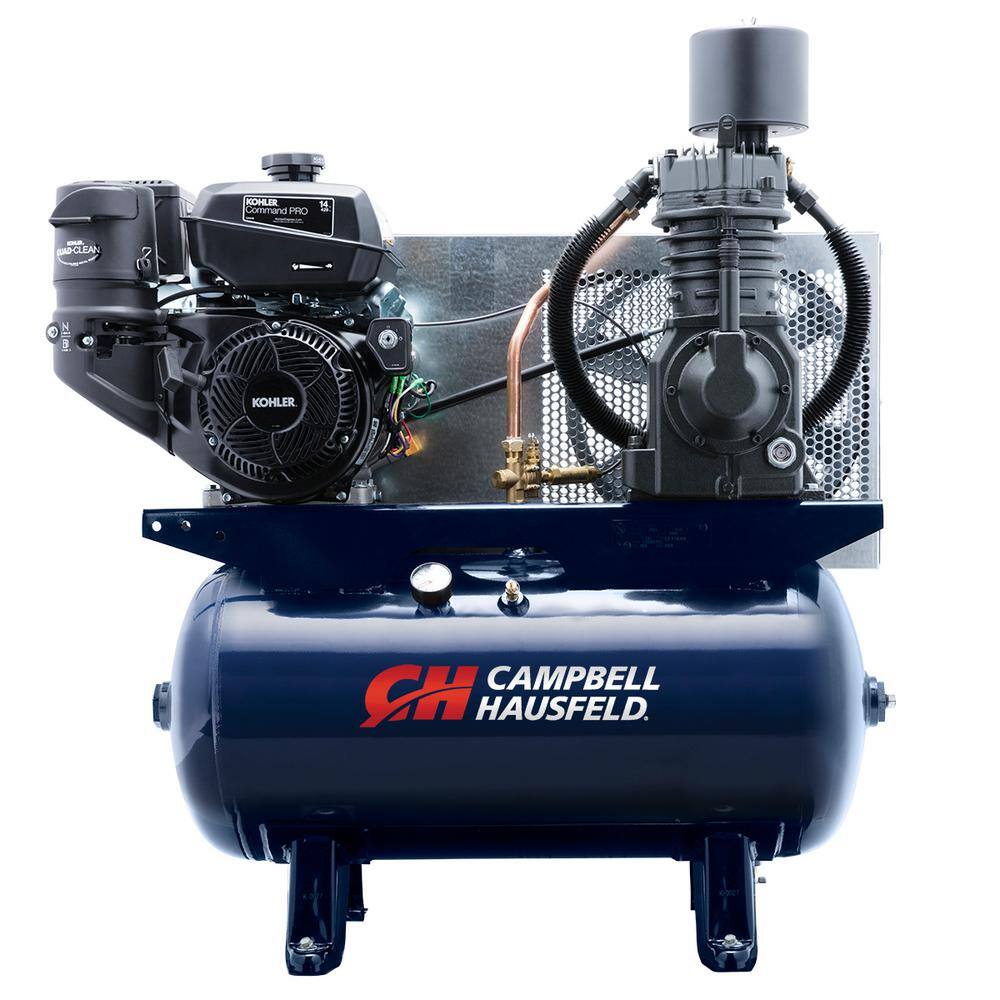 Campbell Hausfeld 30 gal. Horizontal 26.1CFM 14HP Kohler Two Stage Stationary Gas Engine Air Compressor TF2136