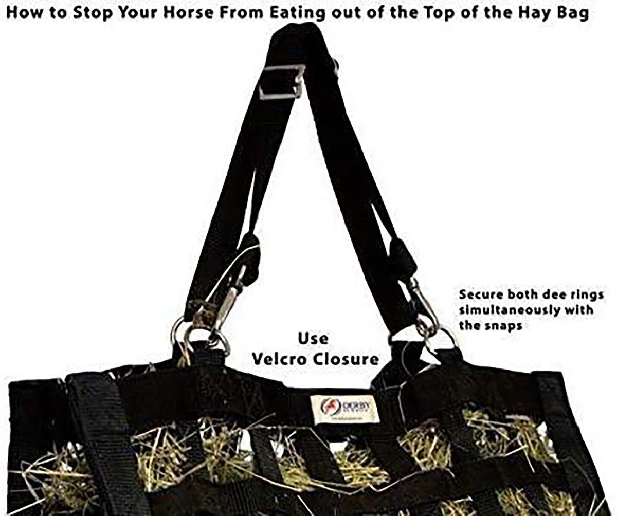 Derby Originals Super-Tough Patented Four-Sided Slow Feed Horse Hay Bag