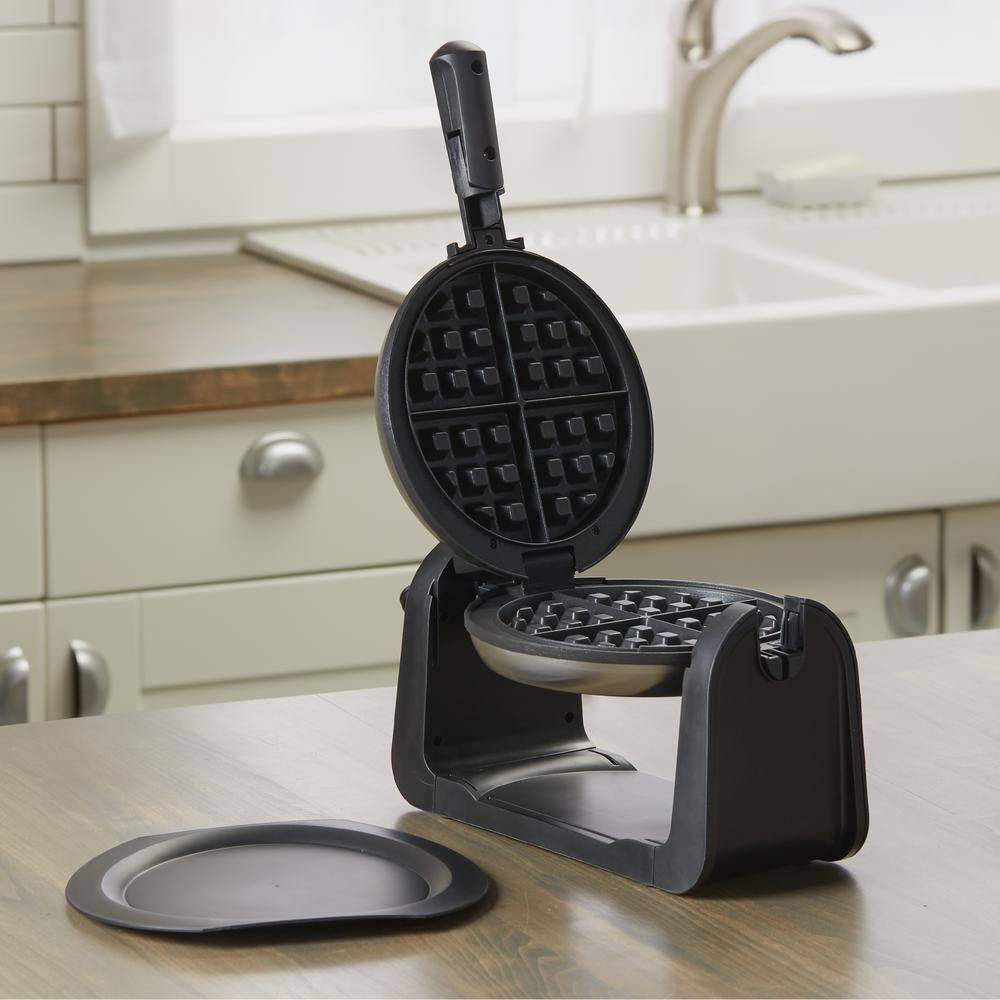 BLACK+DECKER 2-Slice Black Stainless Steel American Waffle Maker WM1404S