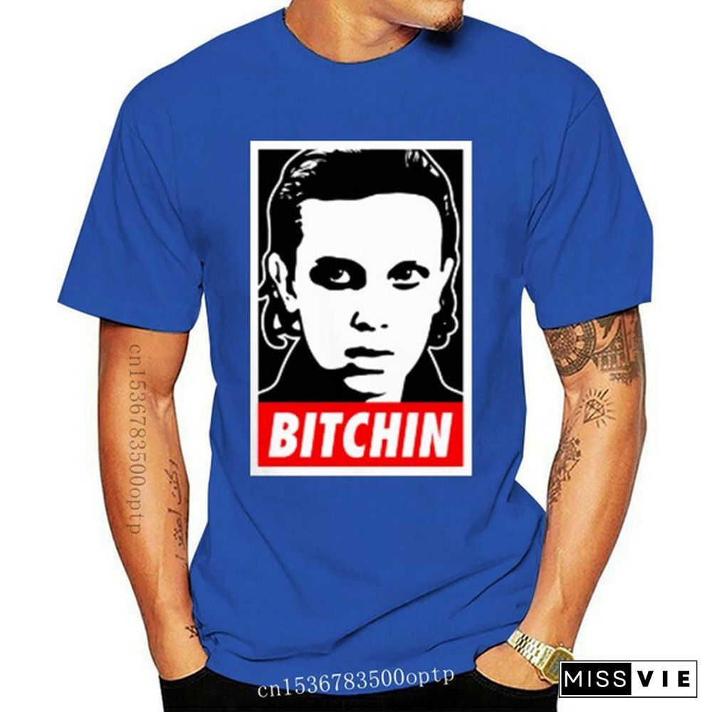 New Eleven Bitchin Stranger Tv Series Things T-Shirt - Mens Womens Unisex Tee Short-Sleeved Tee Shirt