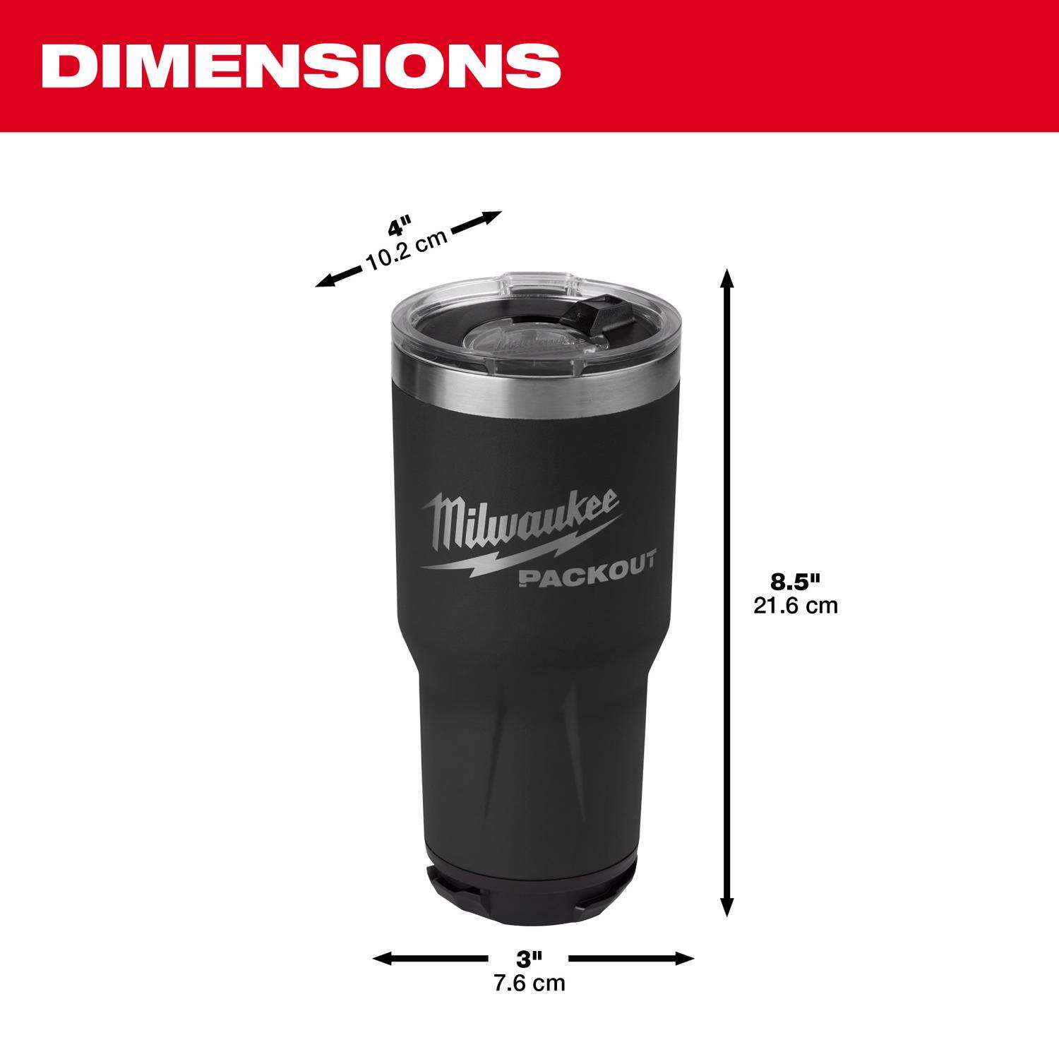 MW Packout 30 oz Black Double Wall Tumbler