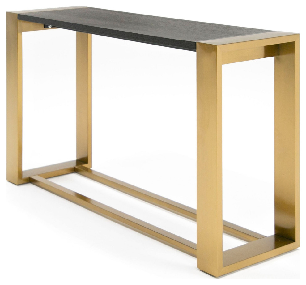 Tierra Brass Console Table 53 quot  Contemporary   Console Tables   by mod space furniture  Houzz