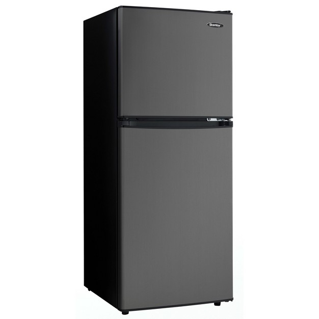 Danby Dcr047a1bbsl 4 7 Cu Ft 2 door Compact Fridge In Black Stainless Steel