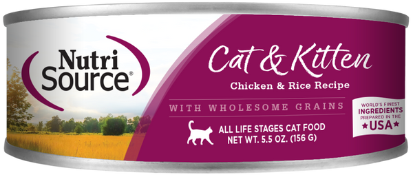 NutriSource Chicken and Rice Formula Canned Cat Food