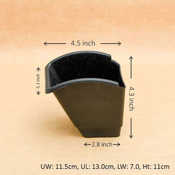 5.1 inch (13 cm) Vertical Garden Square Plastic Pots With Frame (Black) (set of 3)